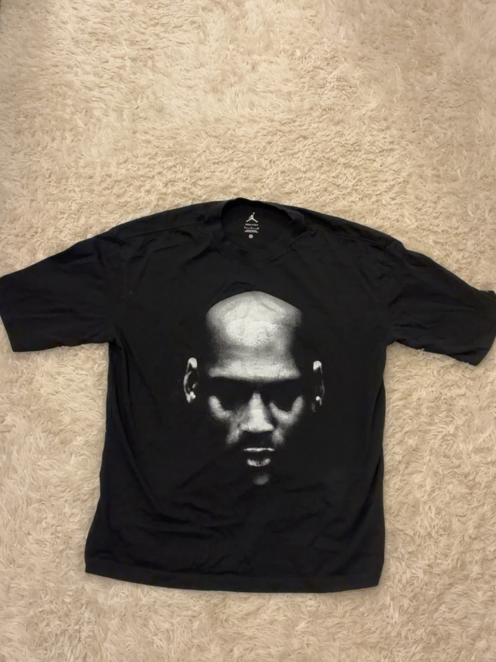 Nike Men's Black Short-Sleeve Tee with Monochrome Face Graphic
